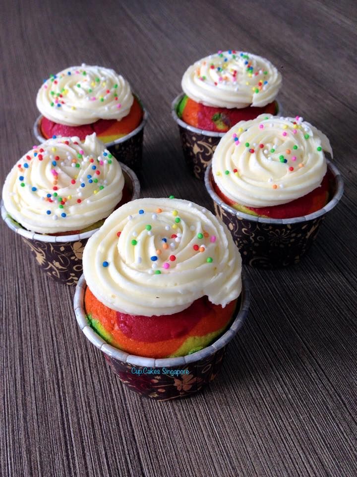 rainbow cupcake